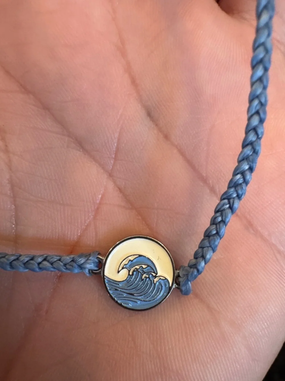 Pura Vida Light Blue and Black String Bracelet Set with Gold Accents